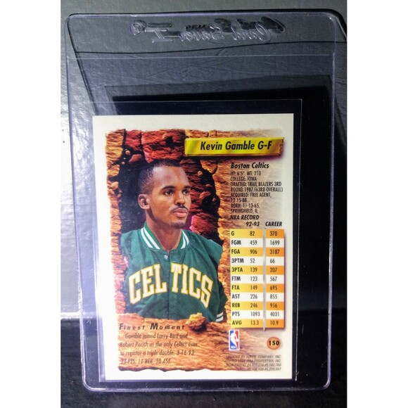 1993-94 Topps Finest Kevin Gamble #150 Basketball Card - Picture 2 of 2